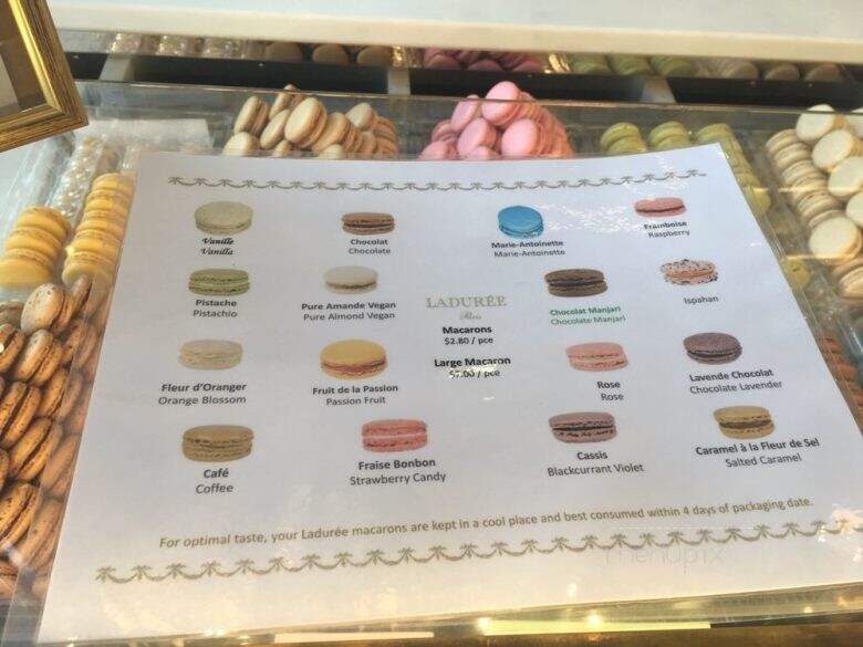 Laduree - Washington, DC menu_pic