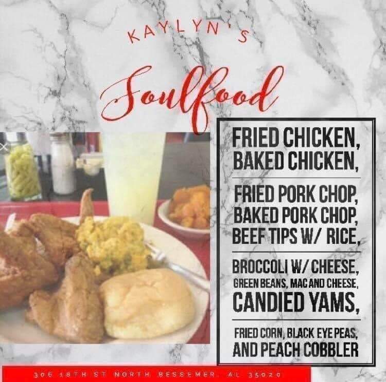Kaylin's Restaurant - Bessemer, AL menu_pic