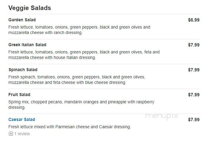 Romeo's Pizza & Bistro - College Park, GA menu_pic