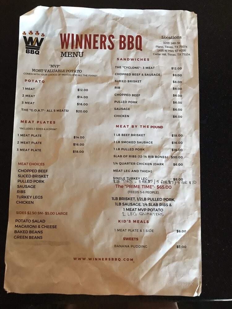 Winners BBQ - Cedar Hill, TX