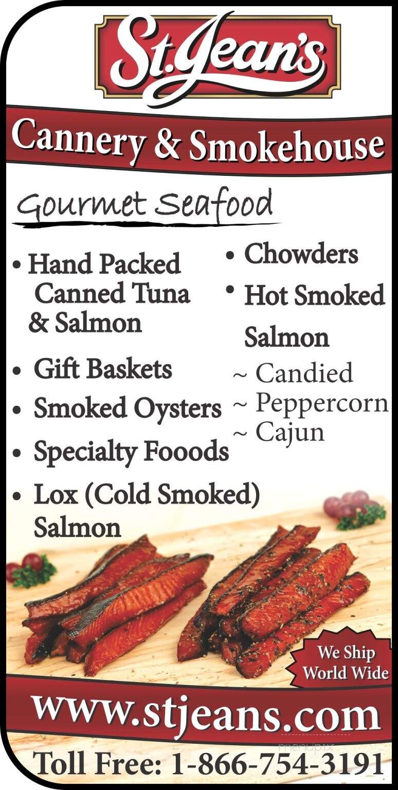 St. Jean's Cannery & Smokehouse - Nanaimo, BC menu_pic