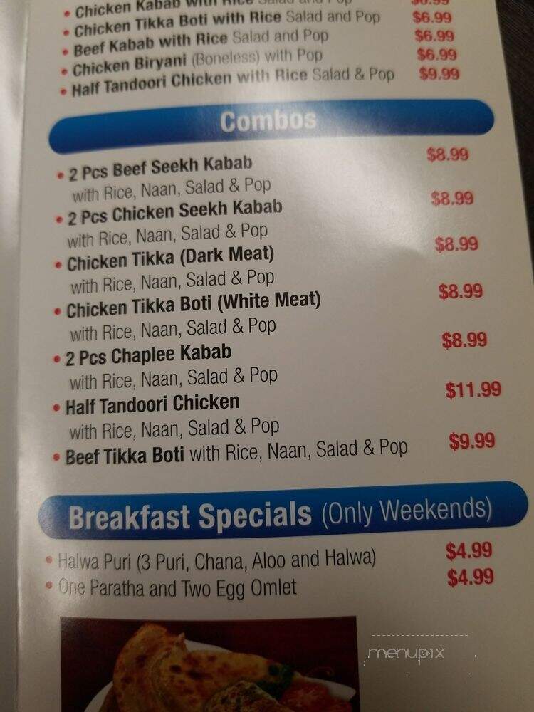 King Samosa and Sweets - Pickering, ON menu_pic