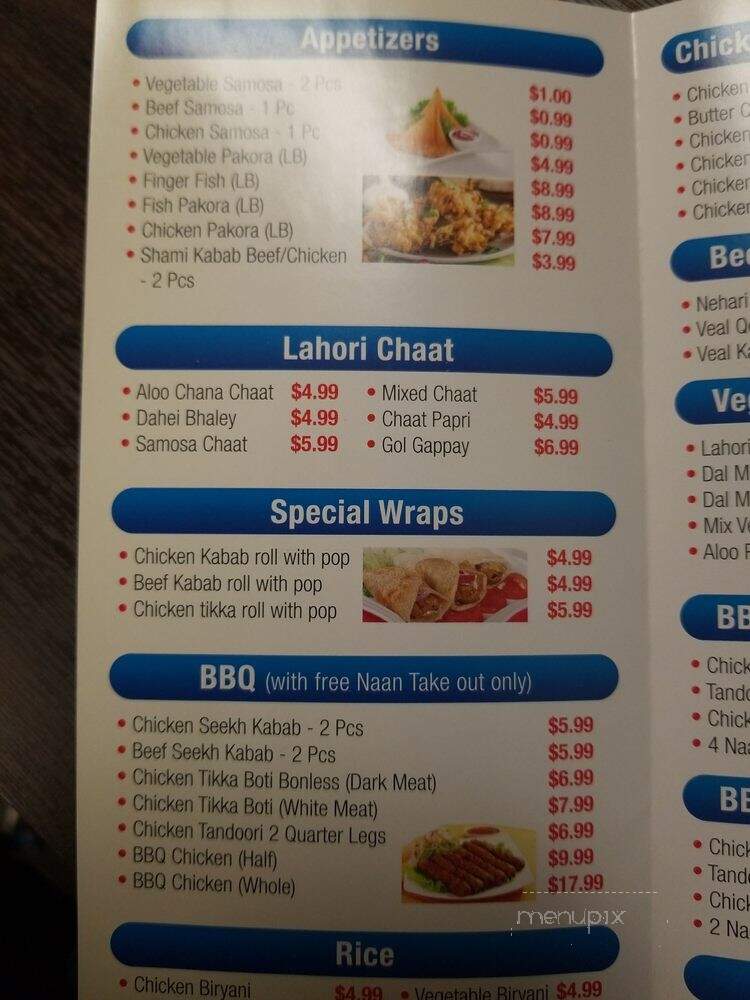 King Samosa and Sweets - Pickering, ON menu_pic