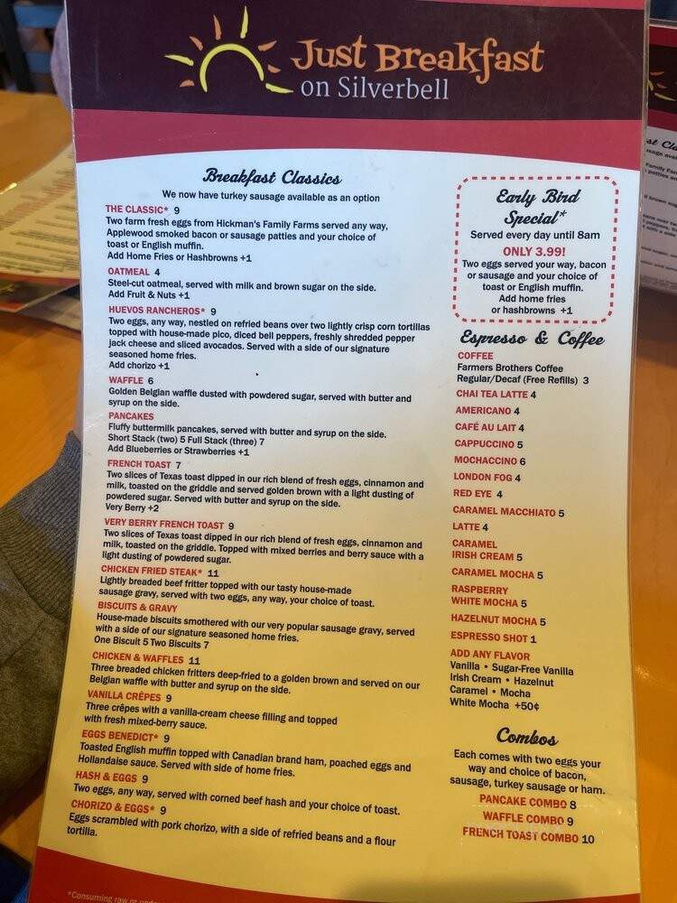 Just Breakfast on Silverbell - Tucson, AZ menu_pic