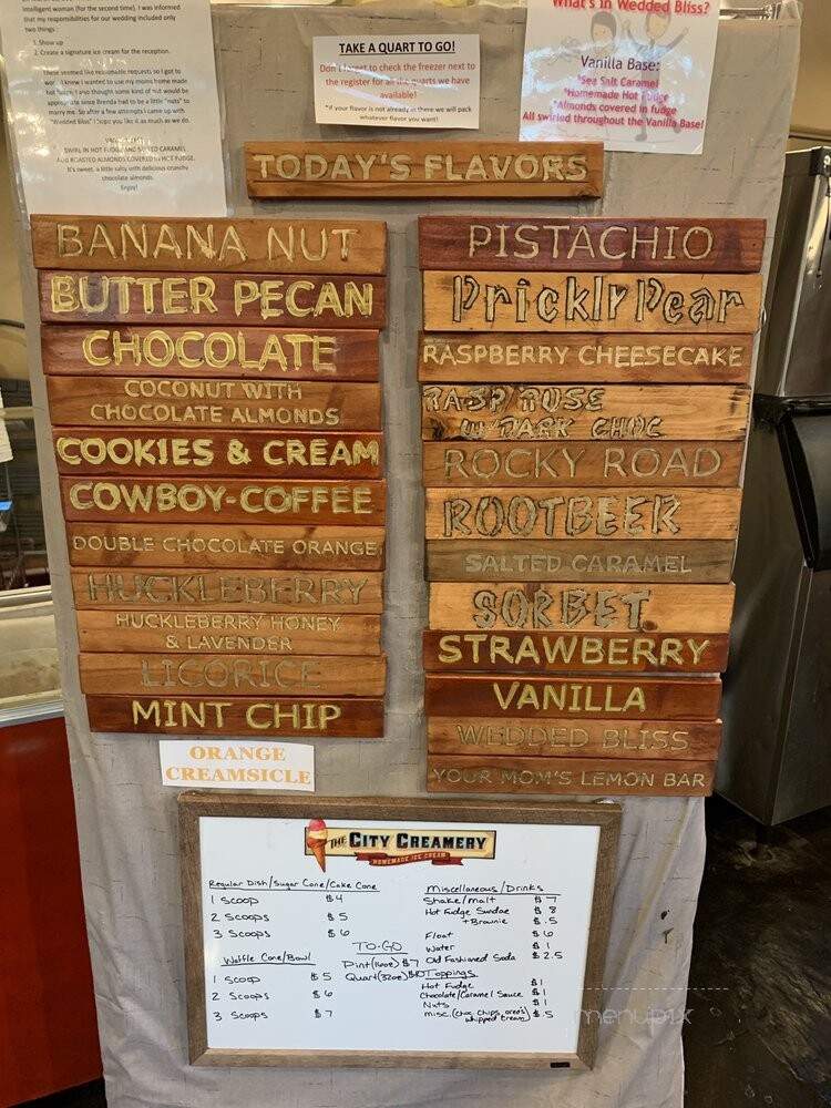 The City Creamery - Cave Creek, AZ menu_pic