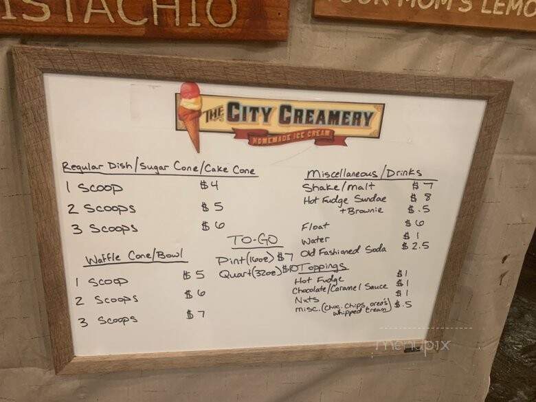The City Creamery - Cave Creek, AZ menu_pic