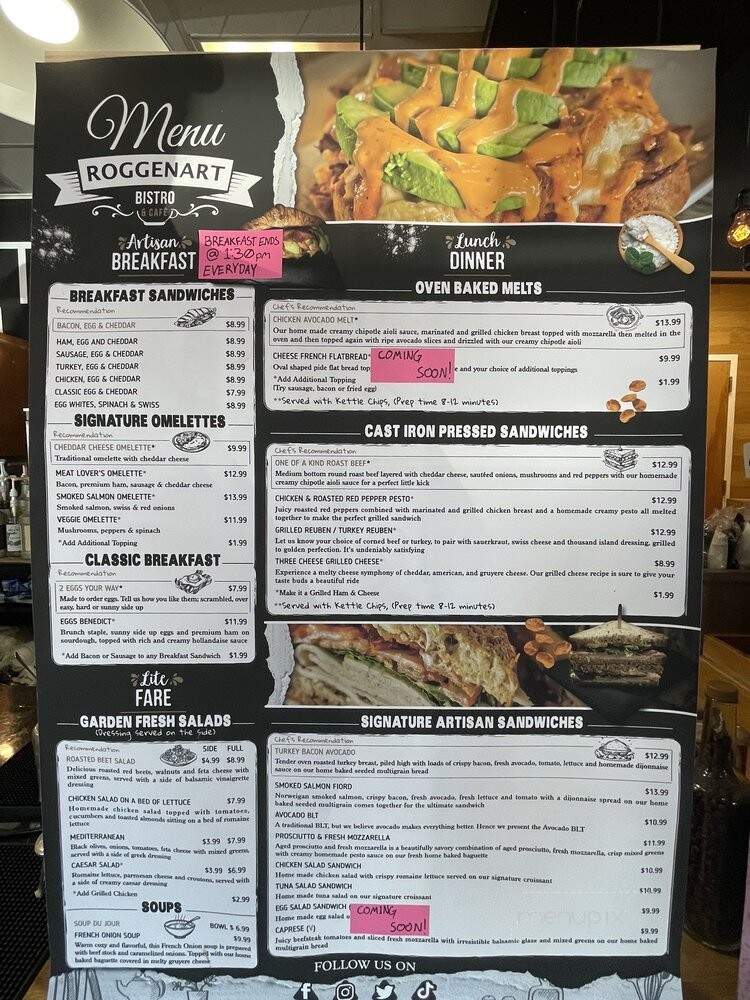 Roggenart - Columbia, MD menu_pic