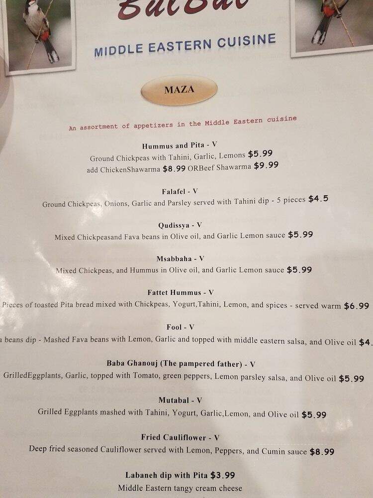BulBul Middle Eastern Cuisine - Liverpool, NY menu_pic