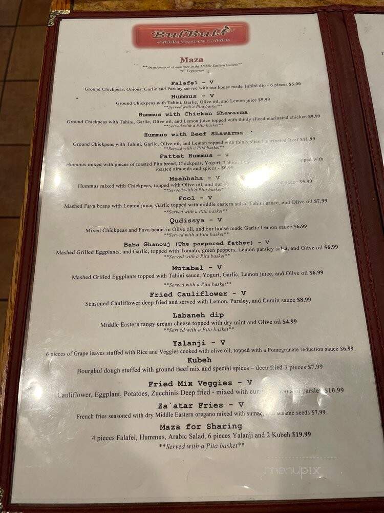 BulBul Middle Eastern Cuisine - Liverpool, NY menu_pic