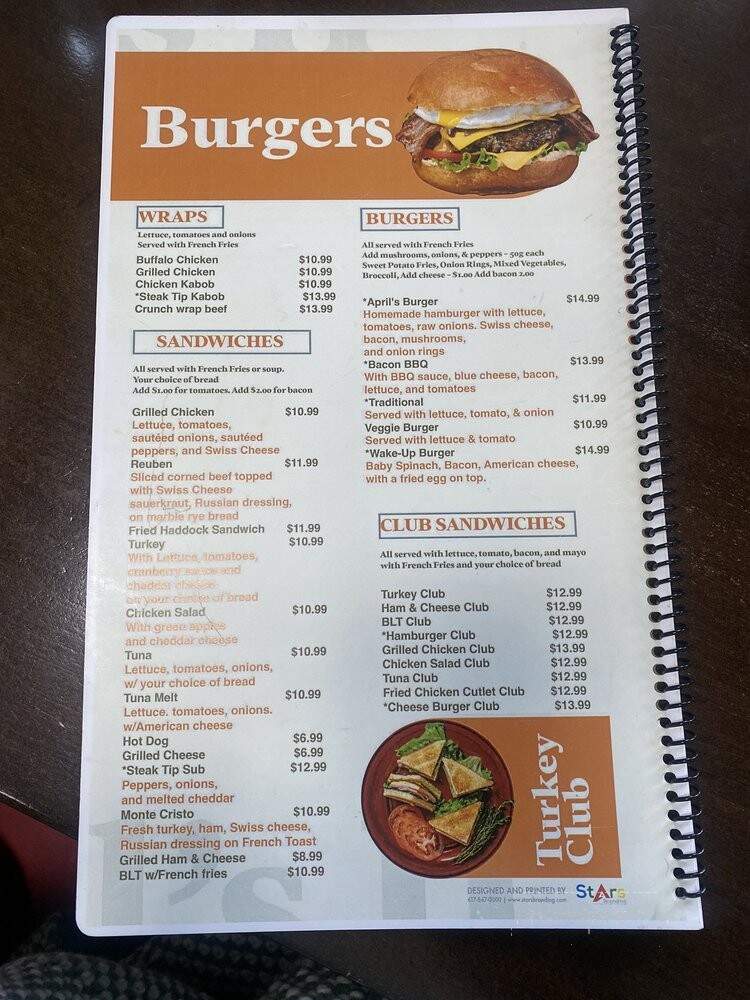 April's II - Salem, MA menu_pic