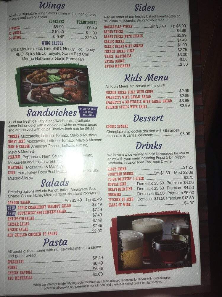 Barro's Pizza - Tucson, AZ menu_pic