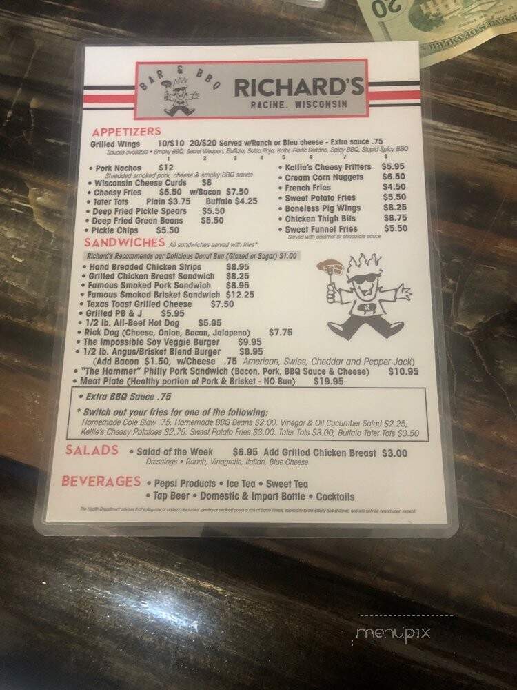 Richard's Bar and BBQ - Racine, WI menu_pic