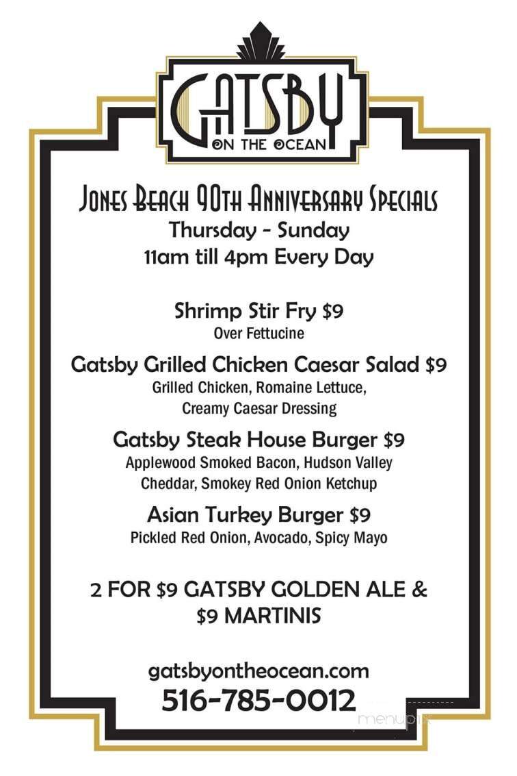 Gatsby's On The Ocean - Wantagh, NY menu_pic