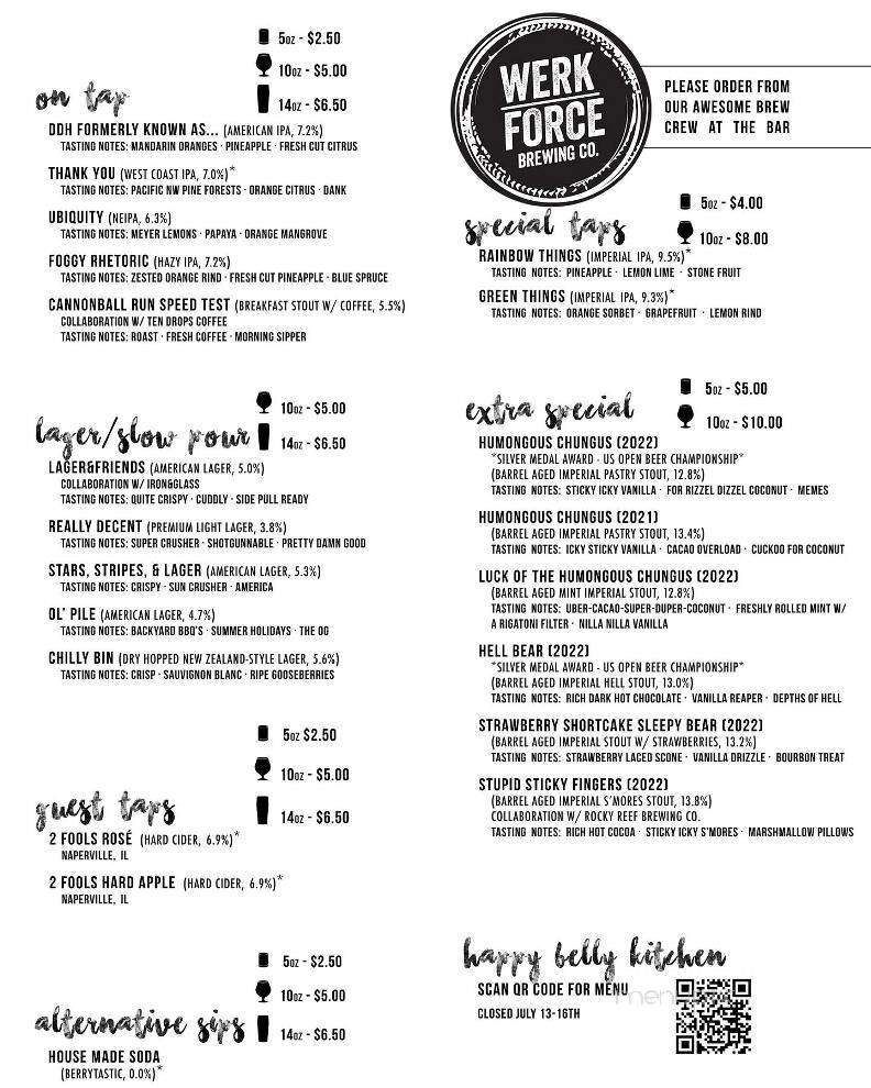 Werk Force Brewing - Plainfield, IL menu_pic