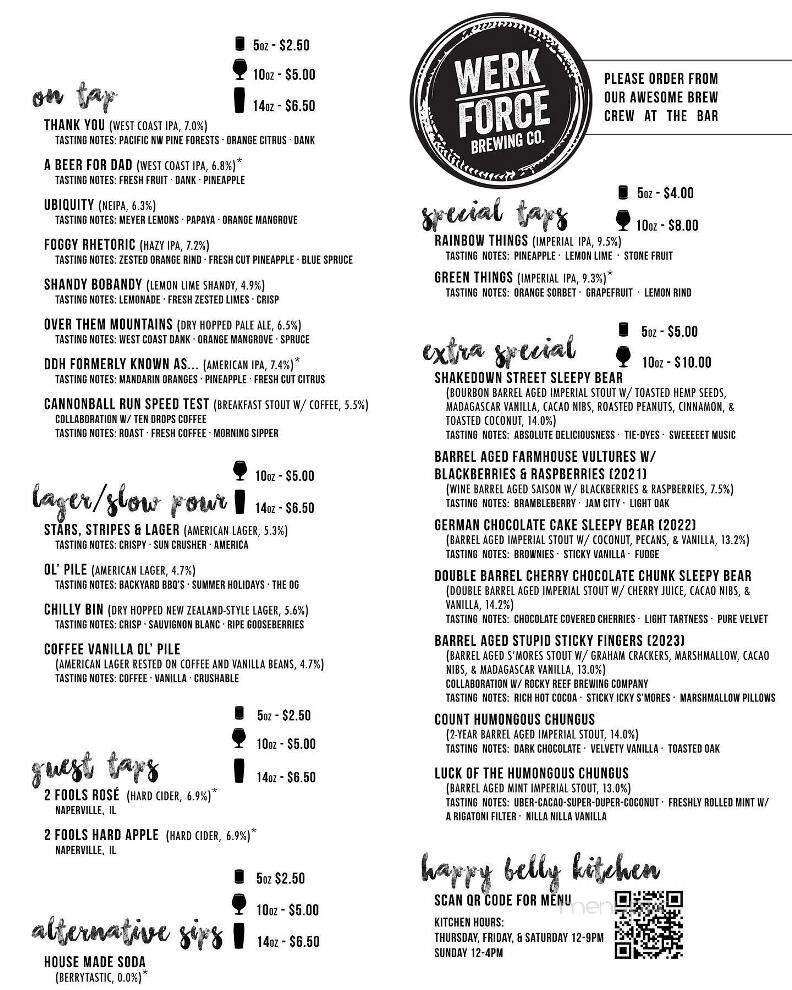 Werk Force Brewing - Plainfield, IL menu_pic
