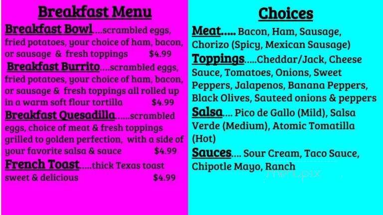Glacier Flakes-Chili Pepper Cantina - York, PA menu_pic