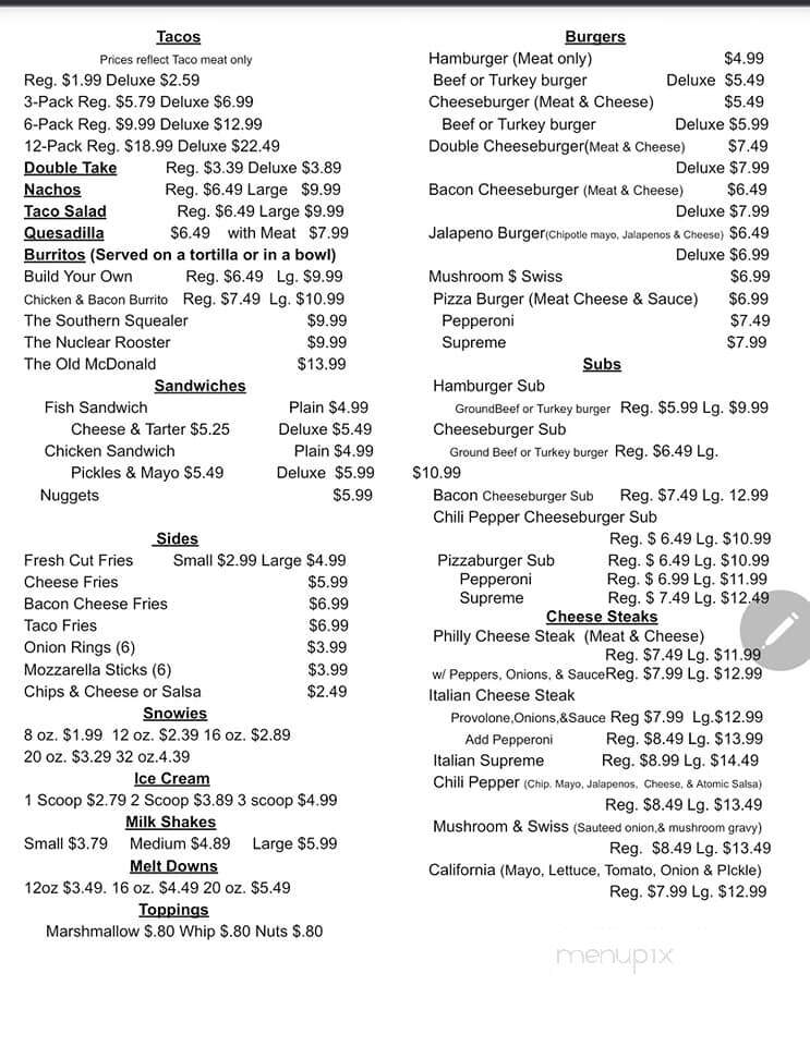 Glacier Flakes-Chili Pepper Cantina - York, PA menu_pic