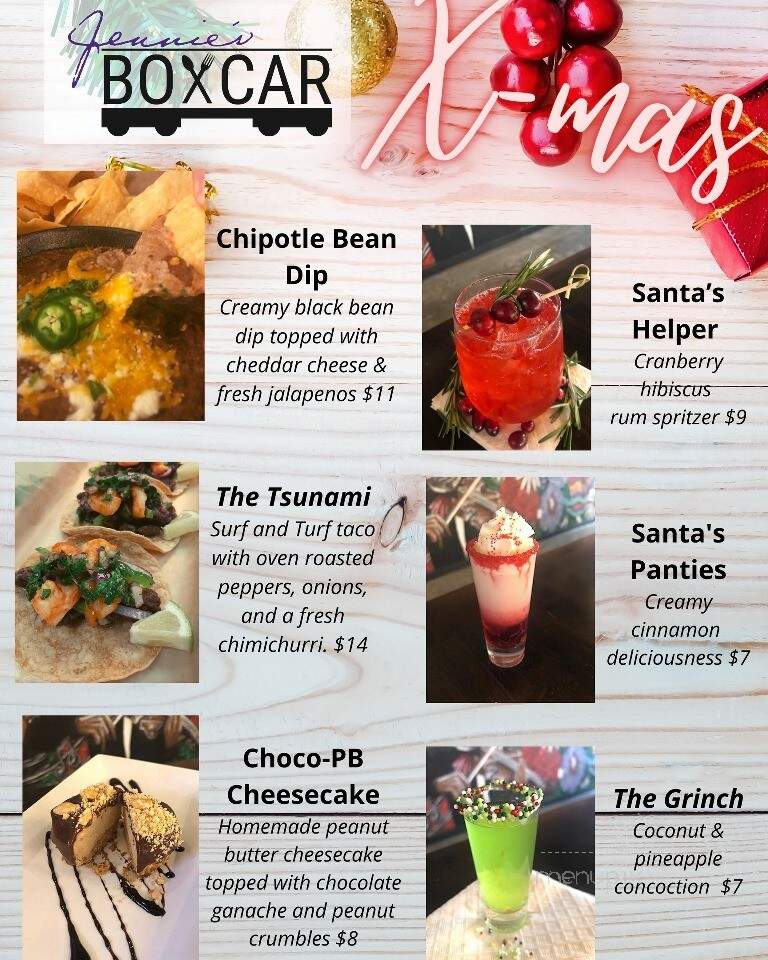 Jennie's Boxcar - East Moline, IL menu_pic