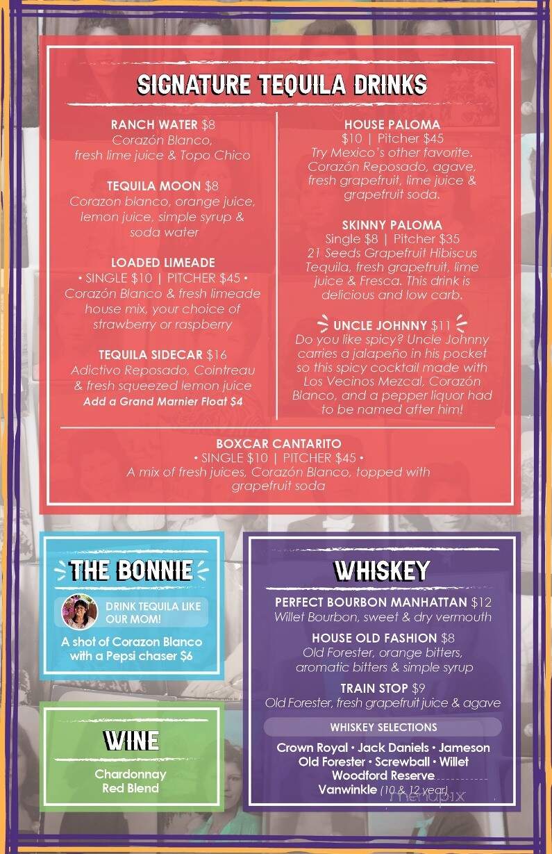 Jennie's Boxcar - East Moline, IL menu_pic