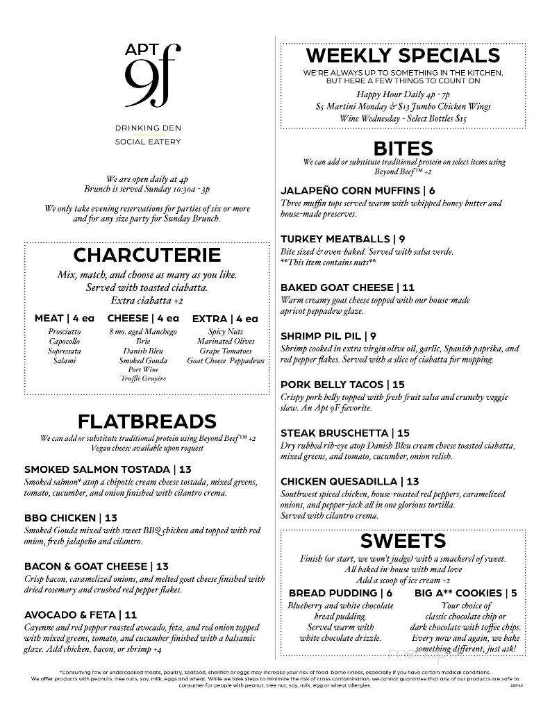 Apt 9F - Wilton Manors, FL menu_pic