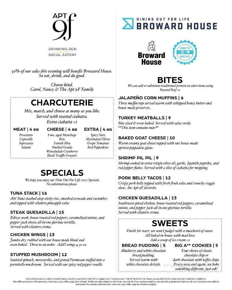 Apt 9F - Wilton Manors, FL menu_pic