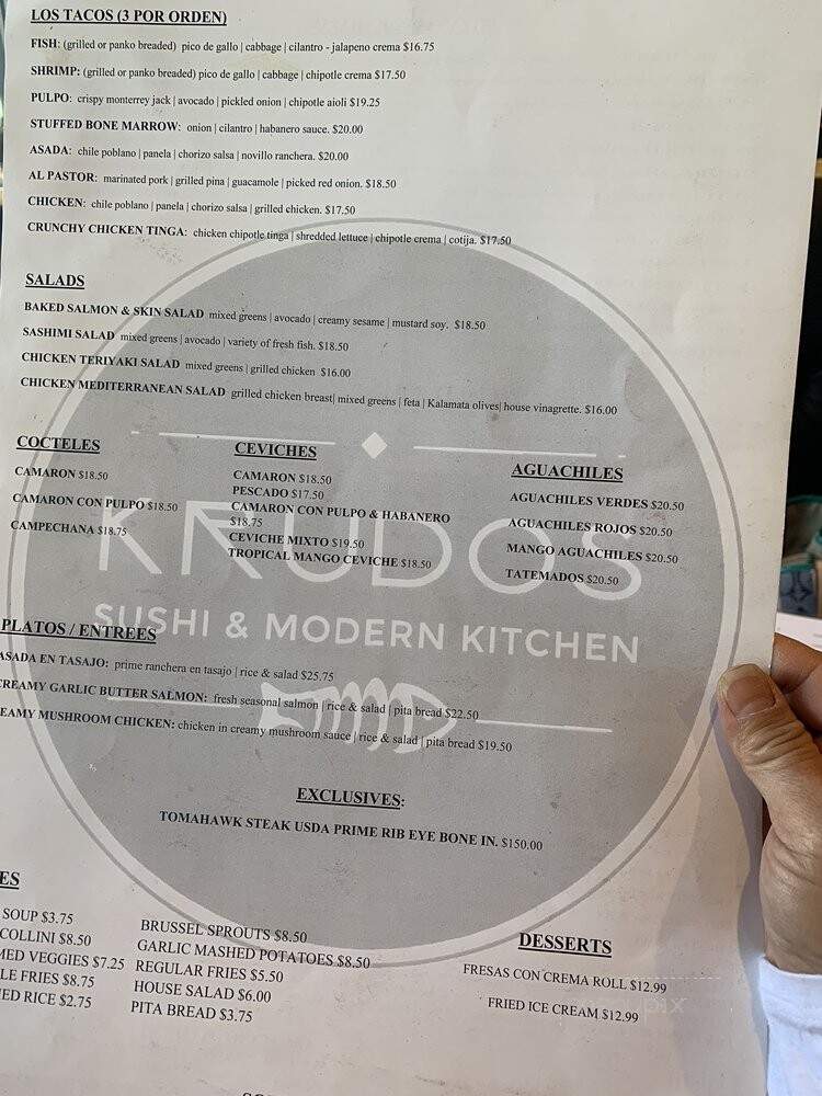 Krudos Sushi & Modern Kitchen - South El Monte, CA menu_pic