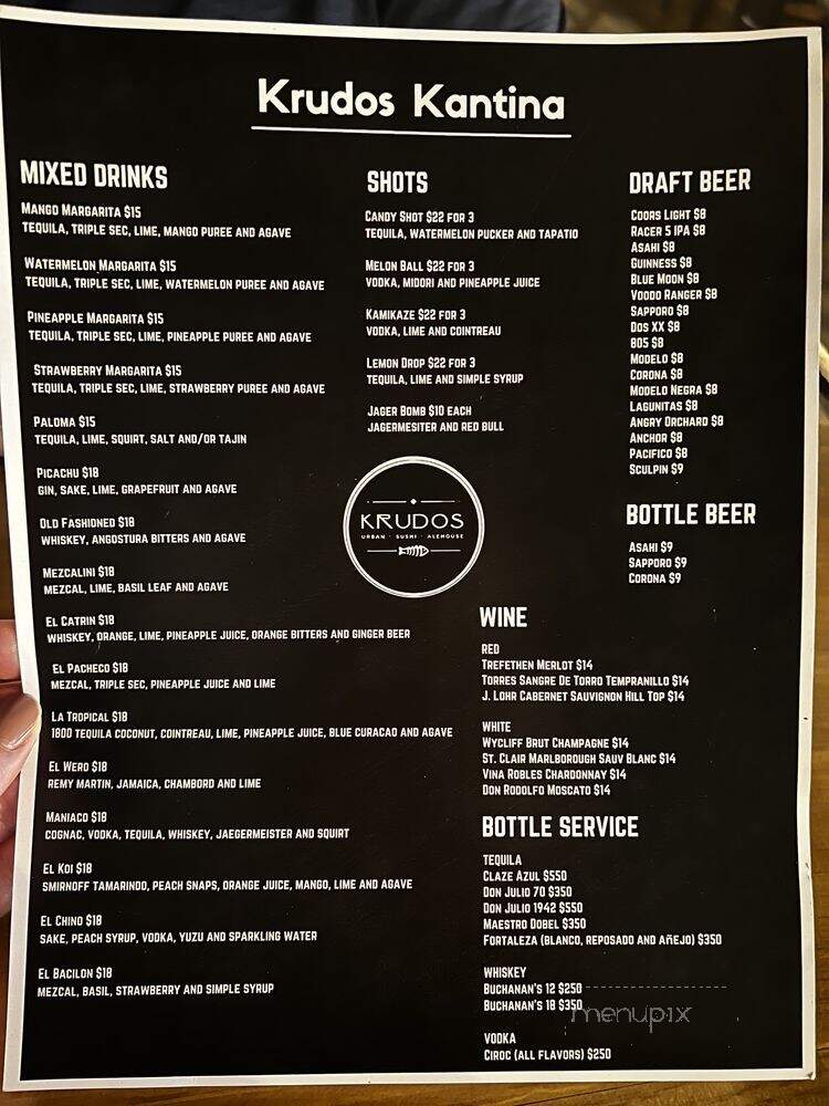 Krudos Sushi & Modern Kitchen - South El Monte, CA menu_pic