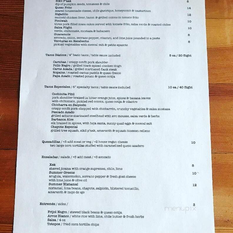Pixan - White Salmon, WA menu_pic