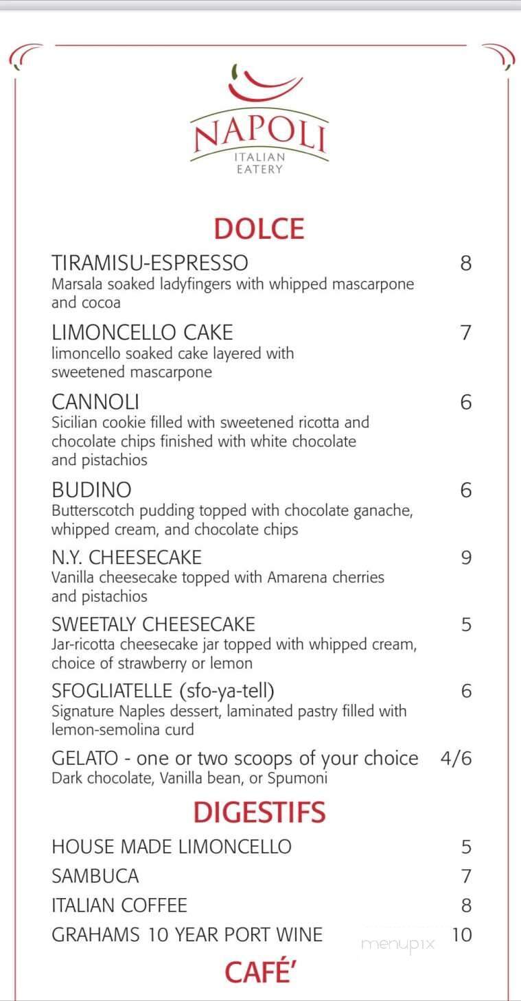 Napoli Italian Eatery - Wichita, KS menu_pic