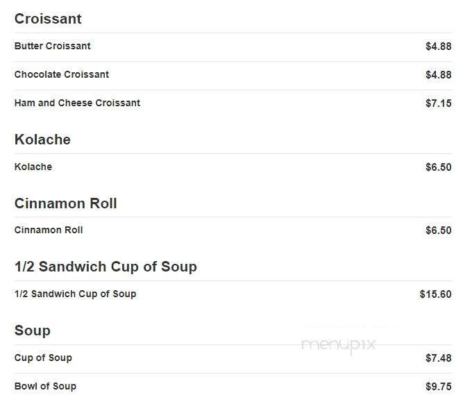 Bird Bakery - Greenwood Village, CO menu_pic