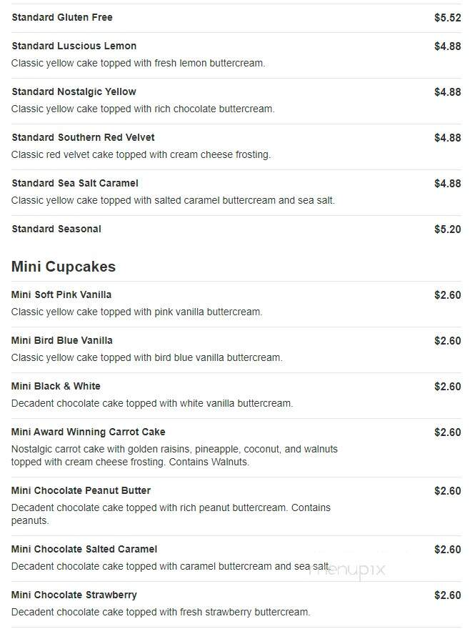 Bird Bakery - Greenwood Village, CO menu_pic