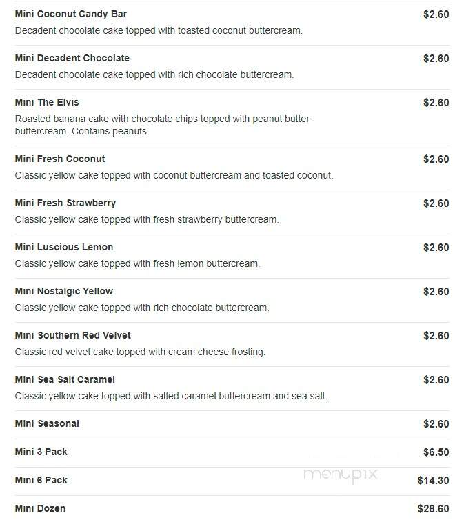 Bird Bakery - Greenwood Village, CO menu_pic