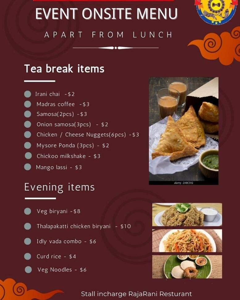 Raja Rani Restaurant - Canton, MI menu_pic
