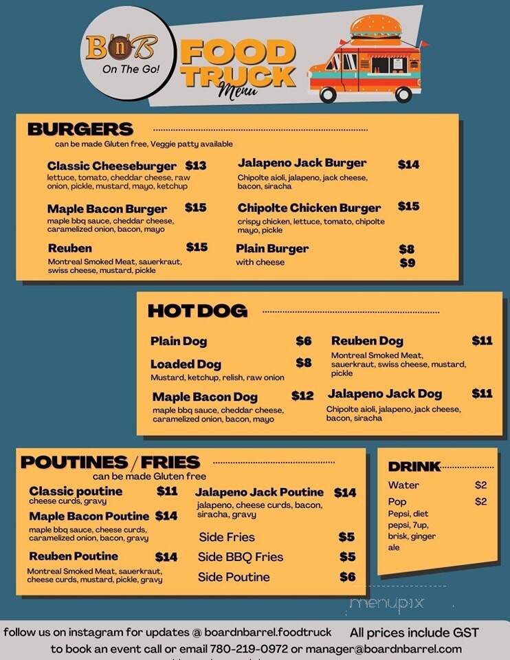 Board 'n' Barrel - Peace River, AB menu_pic