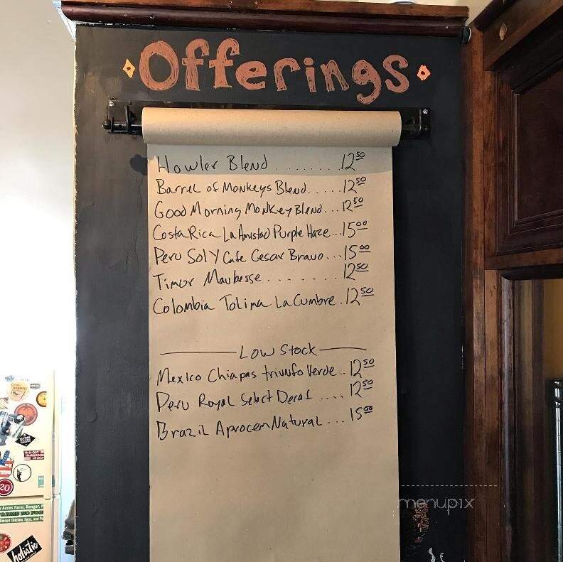 Four Monkeys Coffee - Kutztown, PA menu_pic