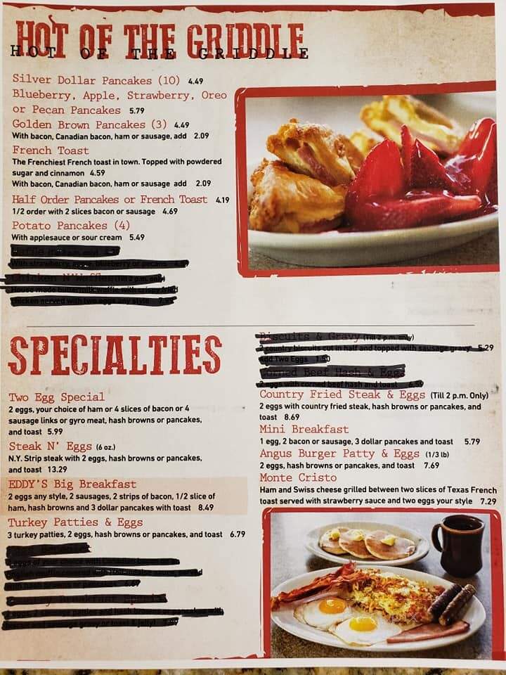 Eddy's Family Dining - Garden City, MI menu_pic