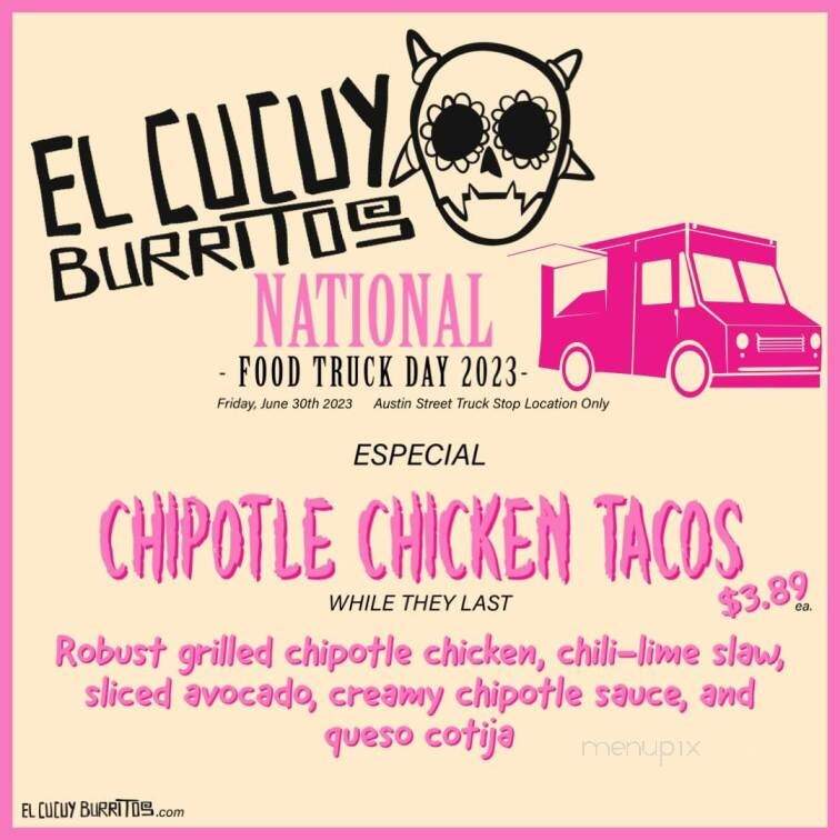 El Cucuy Burritos - Denton, TX menu_pic