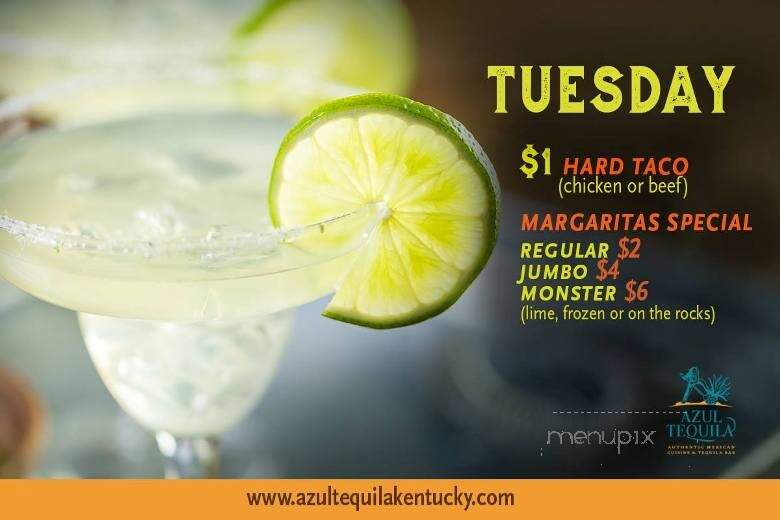 Azul Tequila - Glasgow, KY menu_pic