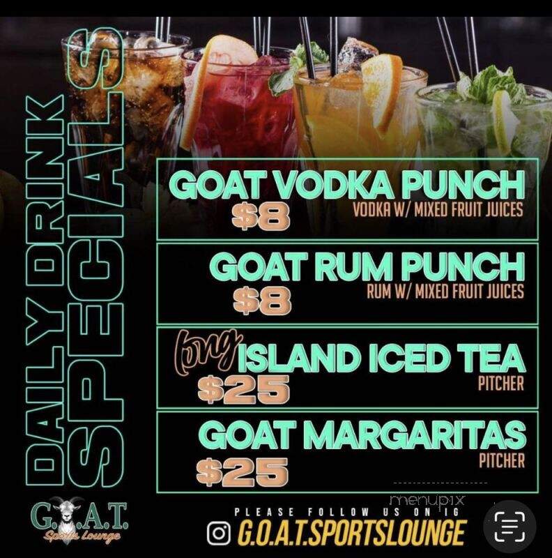 Goat Sports Lounge - McDonough, GA menu_pic