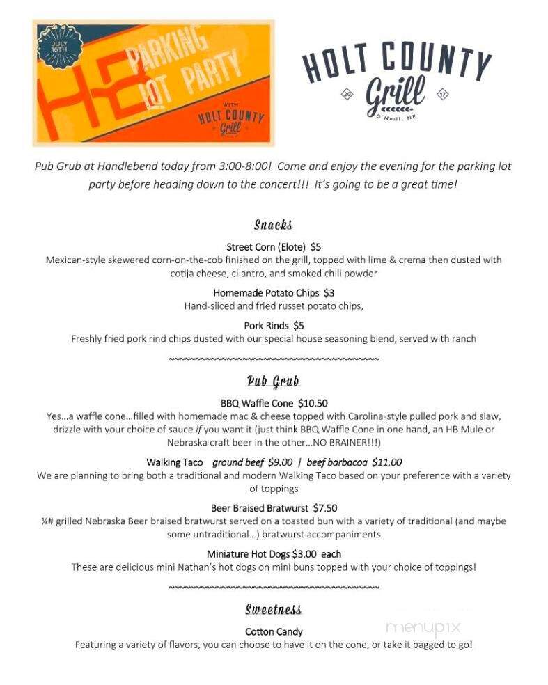 Holt County Grill - O'Neill, NE menu_pic