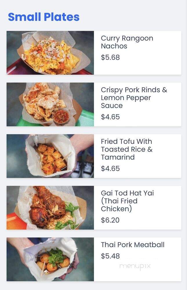 Kaprao Thai Street Food - Jacksonville, FL menu_pic