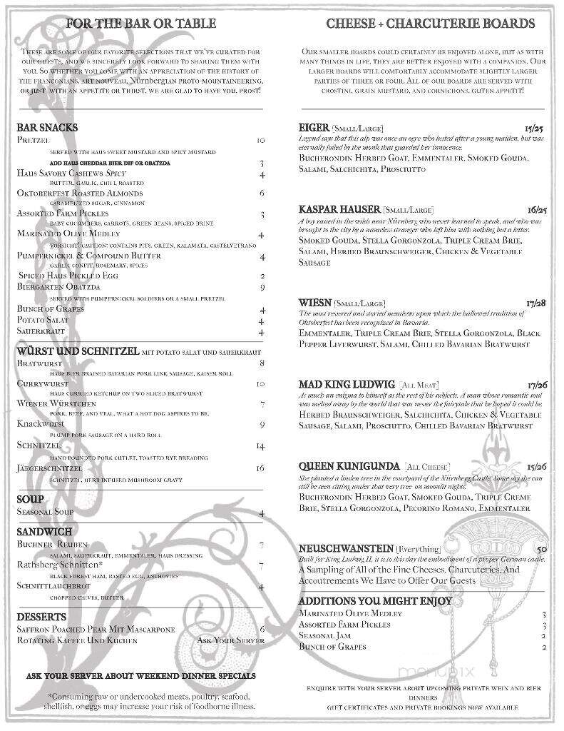 Buchner's Bierhalle - Jacksonville, FL menu_pic