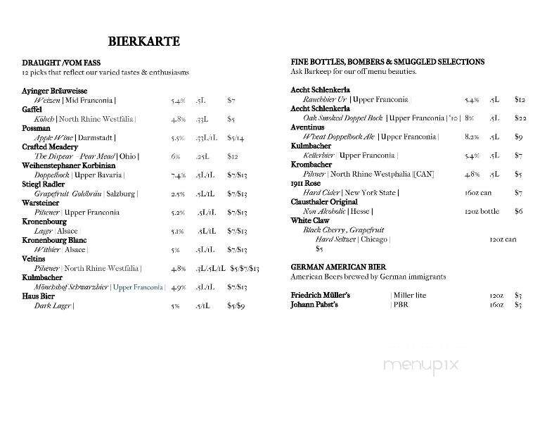 Buchner's Bierhalle - Jacksonville, FL menu_pic