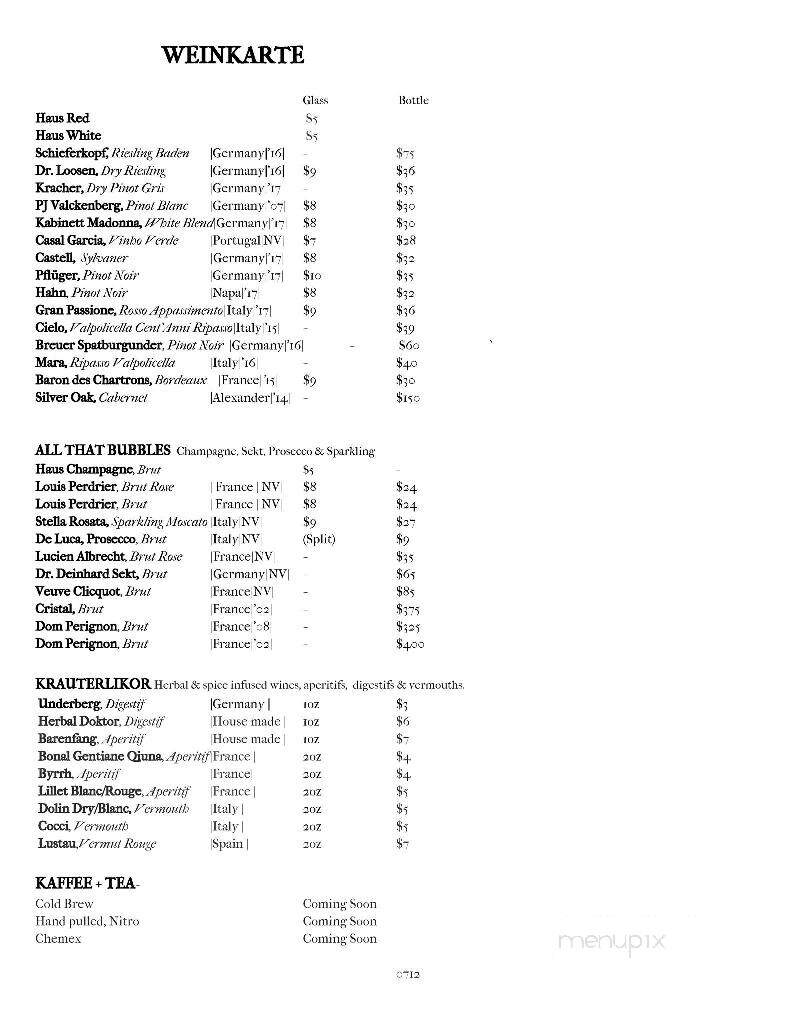 Buchner's Bierhalle - Jacksonville, FL menu_pic