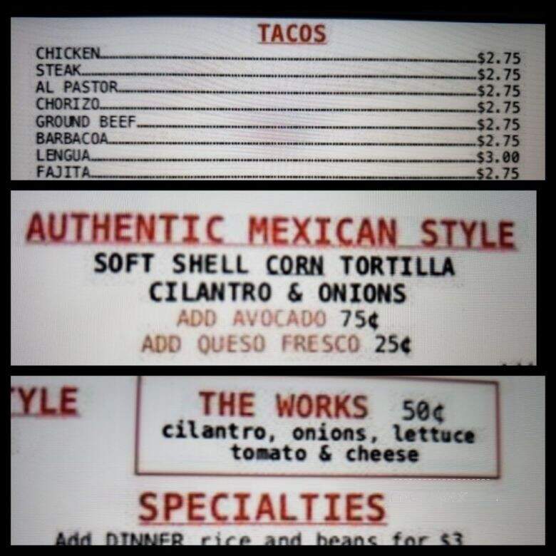 Taco Stop - Elm Grove, WI menu_pic