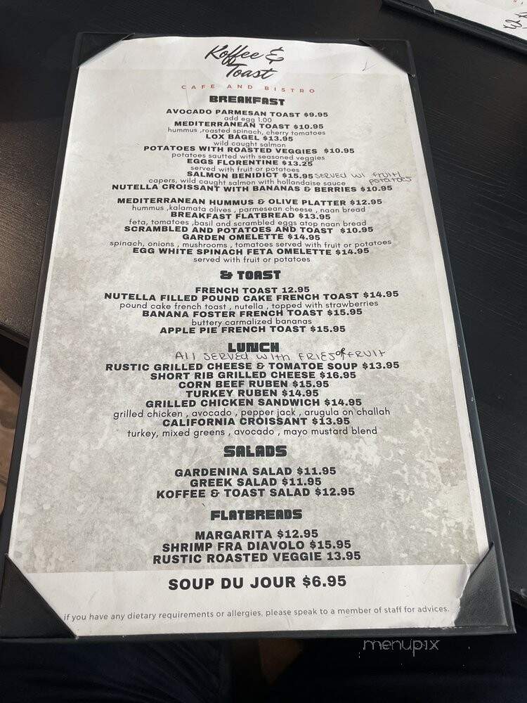 Boca Raton Koffee and Toast - Boca Raton, FL menu_pic