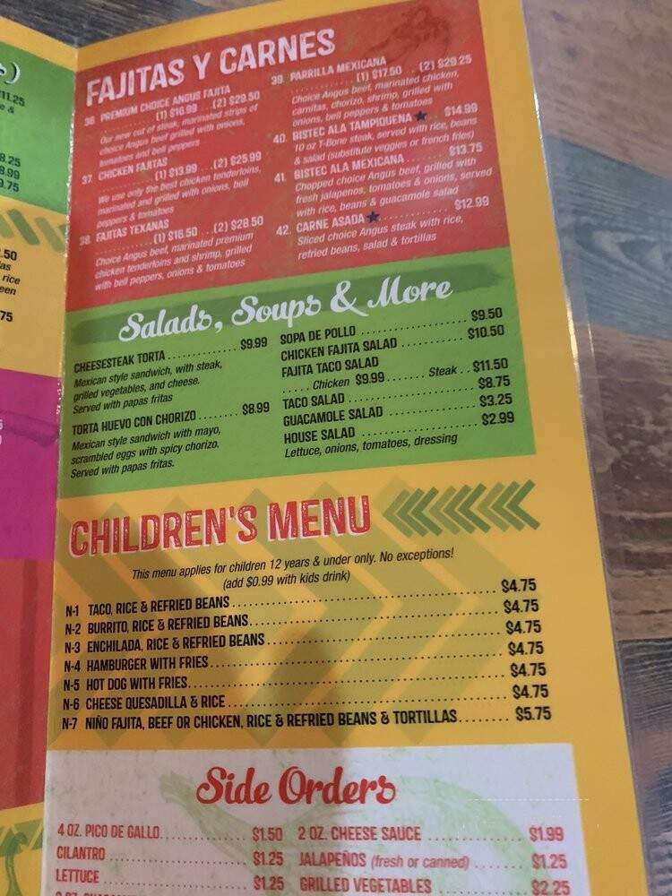 Cinco De Mayo Mexican Restaurant - Franklin, TN menu_pic