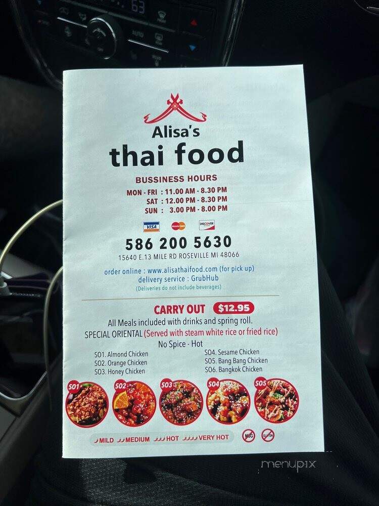 Alisa's Thai Food - Roseville, MI