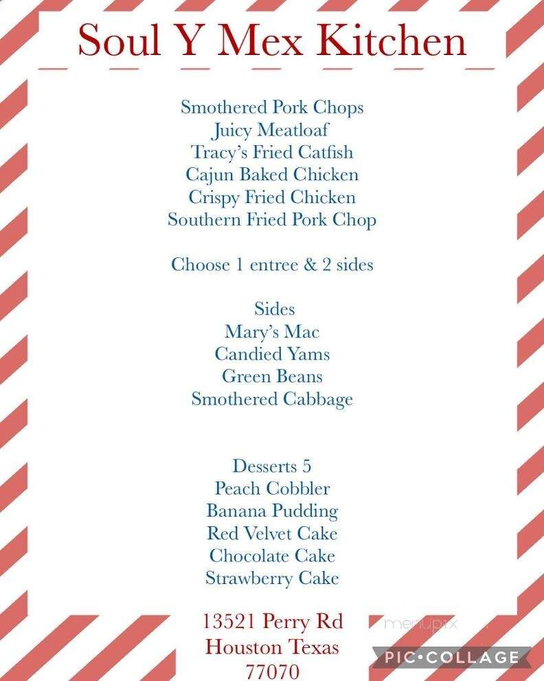 Soul Y Mex Kitchen - Houston, TX menu_pic