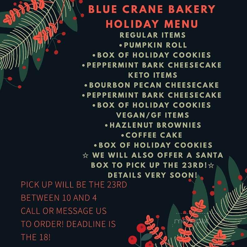 Blue Crane Bakery - Amarillo, TX menu_pic